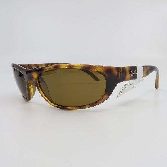 Ray-Ban RB 4033 642/47 60mm Brown Tortoise/Brown Polarized Wrap New Sunglasses - Picture 4 of 8